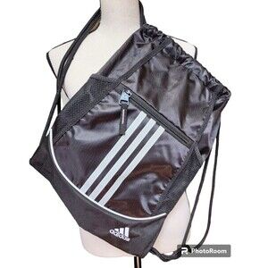 Adidas Backpack Lightweight Black Sackpack Gym School Beach
